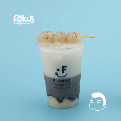 Sweet Pink Bubble Tea Topped with Chewy Mochi and Love-Themed Decorations